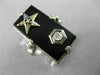 ANTIQUE LARGE .04CT DIAMOND AAA ONYX 14K WHITE GOLD 3D FILIGREE LION RING #26429