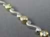 ESTATE .70CT DIAMOND 14KT WHITE & YELLOW GOLD ETOILE WAVE TENNIS BRACELET #5139