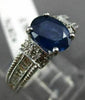 ESTATE 2.24CT DIAMOND & SAPPHIRE 14KT WHITE GOLD FILIGREE ENGAGEMENT RING #2876