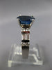 ESTATE 3.54CT DIAMOND & AAA SAPPHIRE 14KT WHITE GOLD OVAL ENGAGEMENT RING #27327