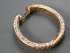 LARGE 6.08CT PINK DIAMOND 18KT ROSE GOLD MULTI ROW INSIDE OUT HANGING EARRINGS