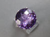 ESTATE EXTRA LARGE 10.49CT DIAMOND & AAA AMETHYST 14K WHITE GOLD ENGAGEMENT RING