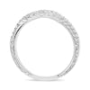 ESTATE .18CT DIAMOND 14KT WHITE GOLD 3D CLASSIC V SHAPE ANNIVERSARY RING