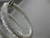 ESTATE MASSIVE 13.13CT DIAMOND 18KT WHITE GOLD OVAL DOUBLE SIDED HOOP EARRINGS