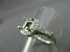 ESTATE .50CT DIAMOND 14KT WHITE GOLD HALO SETTING SEMI MOUNT ENGAGEMENT RING 435