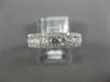 ESTATE WIDE 1.03CT DIAMOND 18KT WHITE GOLD 3 ROW SEMI ETERNITY ANNIVERSARY RING