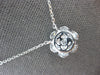 EXTRA LARGE 2.37CT DIAMOND 14K WHITE GOLD FLOWER BY THE YARD LOVE NECKLACE 27836