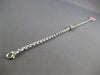 ESTATE LONG .10CT DIAMOND 14KT WHITE GOLD 3D CLASSIC BARREL LOVE BRACELET