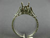 ANTIQUE .40CT DIAMOND 18KT WHITE GOLD 3D ROUND SEMI MOUNT ENGAGEMENT RING #22417