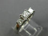 ESTATE .86CT DIAMOND 14KT WHITE GOLD 3 STONE PRINCESS LOVE ENGAGEMENT RING 25786