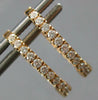 ESTATE .46CT DIAMOND 18KT ROSE GOLD 3D CLASSIC ROUND INSIDE OUT HANGING EARRINGS