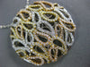 LARGE 1.78CT DIAMOND 18K TRI COLOR GOLD OPEN FILIGREE TEAR DROP CIRCULAR PENDANT