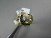 ANTIQUE WIDE 1.87CT DIAMOND & AAA SAPPHIRE 18KT YELLOW GOLD WOVEN FUN RING