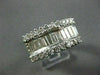 ANTIQUE WIDE 1.82CT DIAMOND BAGUETTE & ROUND 14KT W GOLD ANNIVERSARY RING #2137