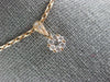 ESTATE SMALL .19CT DIAMOND 18KT ROSE GOLD 3D CLUSTER FLOWER LOVE PENDANT