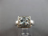 .48CT DIAMOND & AAA AQUAMARINE 14KT WHITE GOLD CUSHION & ROUND ENGAGEMENT RING
