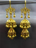 ANTIQUE LARGE 18KT YELLOW GOLD MIDDLE EASTERN FILIGREE CHANDELIER EARRINGS #3057