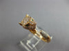 ESTATE .63CT DIAMOND & AAA EMERALD 18K ROSE GOLD HAPPY PANTHER JAGUAR FUN RING