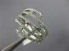 LARGE .65CT DIAMOND 14KT WHITE GOLD 3D MULTI ROW CRISS CROSS ETOILE SNAKE RING