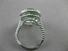 ESTATE 8.40CT DIAMOND & AAA GREEN AMETHYST 14KT WHITE GOLD PEAR HALO RING #21605