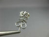 ESTATE .85CT DIAMOND & AAA SAPPHIRE 18K WHITE GOLD CLASSIC FLOWER STUD EARRINGS