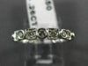 ESTATE .26CT DIAMOND 14K WHITE GOLD ROUND & SQUARE FILIGREE ETERNITY RING #14417