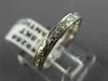ANTIQUE .30CT ROUND DIAMOND 18K WHITE GOLD MILGRAIN FILIGREE ETERNITY RING #9256