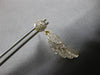 ESTATE .88CT DIAMOND 14K 2 TONE GOLD MULTI LEAF CIRCULAR HANGING EARRINGS #27881