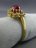 ESTATE 3.26CT DIAMOND & AAA RUBY 18KT YELLOW GOLD 3D HANDCRAFTED FLOWER FUN RING
