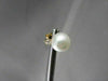 ESTATE .16CT DIAMOND & AAA SOUTH SEA PEARL 14K WHITE GOLD STUD EARRINGS #1772