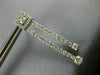 ESTATE 1.60CT DIAMOND 14KT WHITE GOLD 3D CLASSIC SQUARE HANGING EARRINGS #1676