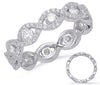 ESTATE 1.3CT DIAMOND 14K WHITE GOLD 3D CLASSIC INFINITY ROUND ETERNITY LOVE RING