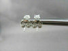 ESTATE .24CT PRINCES CUT 14KT WHITE GOLD STUD EARRINGS 4x4mm CLASSIC #1791