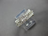 ESTATE .45CT DIAMOND 14KT WHITE GOLD 3D 2 ROW LOVE KNOT ANNIVERSARY RING #28021