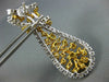 EXTRA LARGE 10.28CT WHITE & MULTI COLOR DIAMOND 18K 2 TONE GOLD HANGING EARRINGS