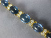ANTIQUE LARGE 16.20CT DIAMOND & AAA SAPPHIRE 14K YELLOW GOLD OVAL BRACELET 20925