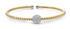 .40CT DIAMOND 18K 2 TONE GOLD CIRCULAR DOME SHAPE SNAKE FLEXIBLE BANGLE BRACELET
