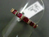 ESTATE 3.98CT DIAMOND & RUBY 18K ROSE GOLD DOUBLE SIDE ANNIVERSARY ETERNITY RING