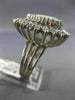 ANTIQUE LARGE 3.45CT OLD MINE DIAMOND & OPAL 14KT WHITE GOLD TEAR DROP RING #820