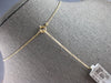 ESTATE .17CT DIAMOND 14KT YELLOW GOLD ROUND & BAGUETTE CLUSTER TEAR DROP PENDANT