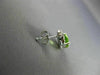 ESTATE 2.18CT DIAMOND & AAA PERIDOT 14KT WHITE GOLD 3D BOW OVAL HANGING EARRINGS