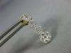 ESTATE .63CT DIAMOND 18KT YELLOW GOLD 3D CLUSTER FLOWER JOURNEY HANGING EARRINGS