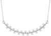 ESTATE .28CT DIAMOND 14KT WHITE GOLD CLASSIC 2 ROW HAPPY FACE BAR LOVE NECKLACE