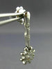 ESTATE .52CT DIAMOND 14K WHITE GOLD 3D DANGLE STUD STAR HANGING EARRINGS #15423