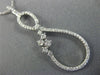 ESTATE LARGE .42CT ROUND DIAMOND 14KT WHITE GOLD 3D INFINITY FLOWER LOVE PENDANT