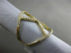 ESTATE LARGE .58CT ROUND DIAMOND 18KT YELLOW GOLD 3D OPEN X DESIGN FUN LOVE RING