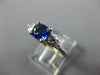 1.44CT DIAMOND & AAA SAPPHIRE 14K WHITE GOLD OVAL 3 STONE ENGAGEMENT RING #26977
