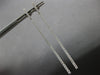 ESTATE LARGE & LONG .97CT DIAMOND 18K WHITE GOLD GRADUATING BAR HANGING EARRINGS
