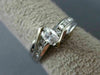 ESTATE .65CT MARQUISE & ROUND DIAMOND 14KT WHITE GOLD 3D ENGAGEMENT RING #6388
