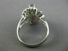 LARGE 1.07CT DIAMOND & AAA PINK YELLOW SAPPHIRE 14KT WHITE GOLD FLOWER LOVE RING